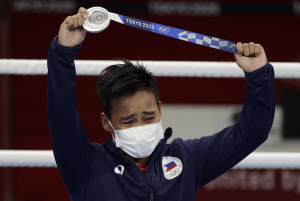 silver Olympic medalist Nesthy Petecio at 2020 Tokyo Olympics
