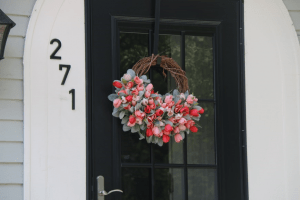 Photo of a lovely flower arrangement for a door wreath | Luxury homes by brittany corporation 