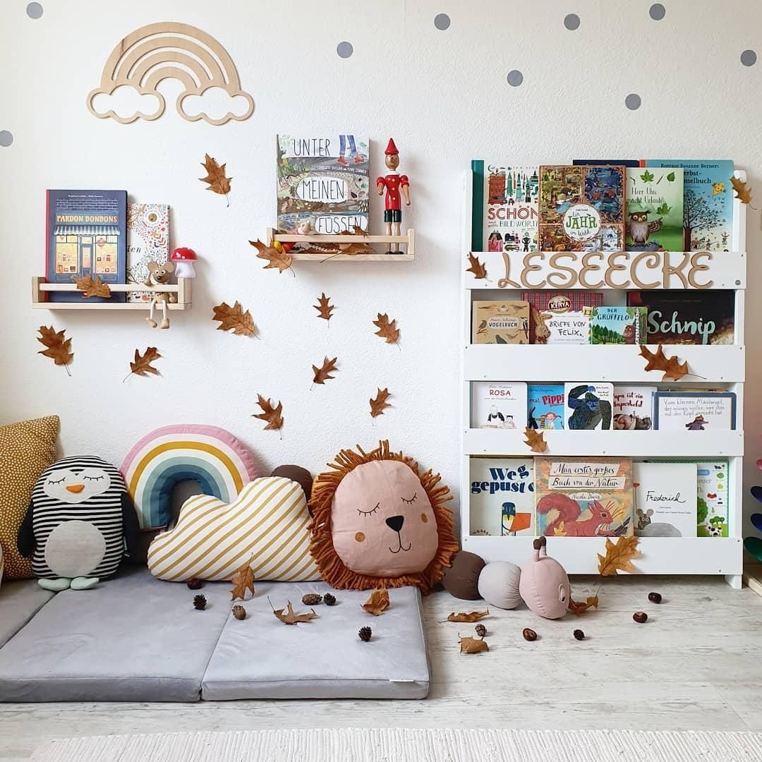 Photo of kids bedroom with animal plush toys