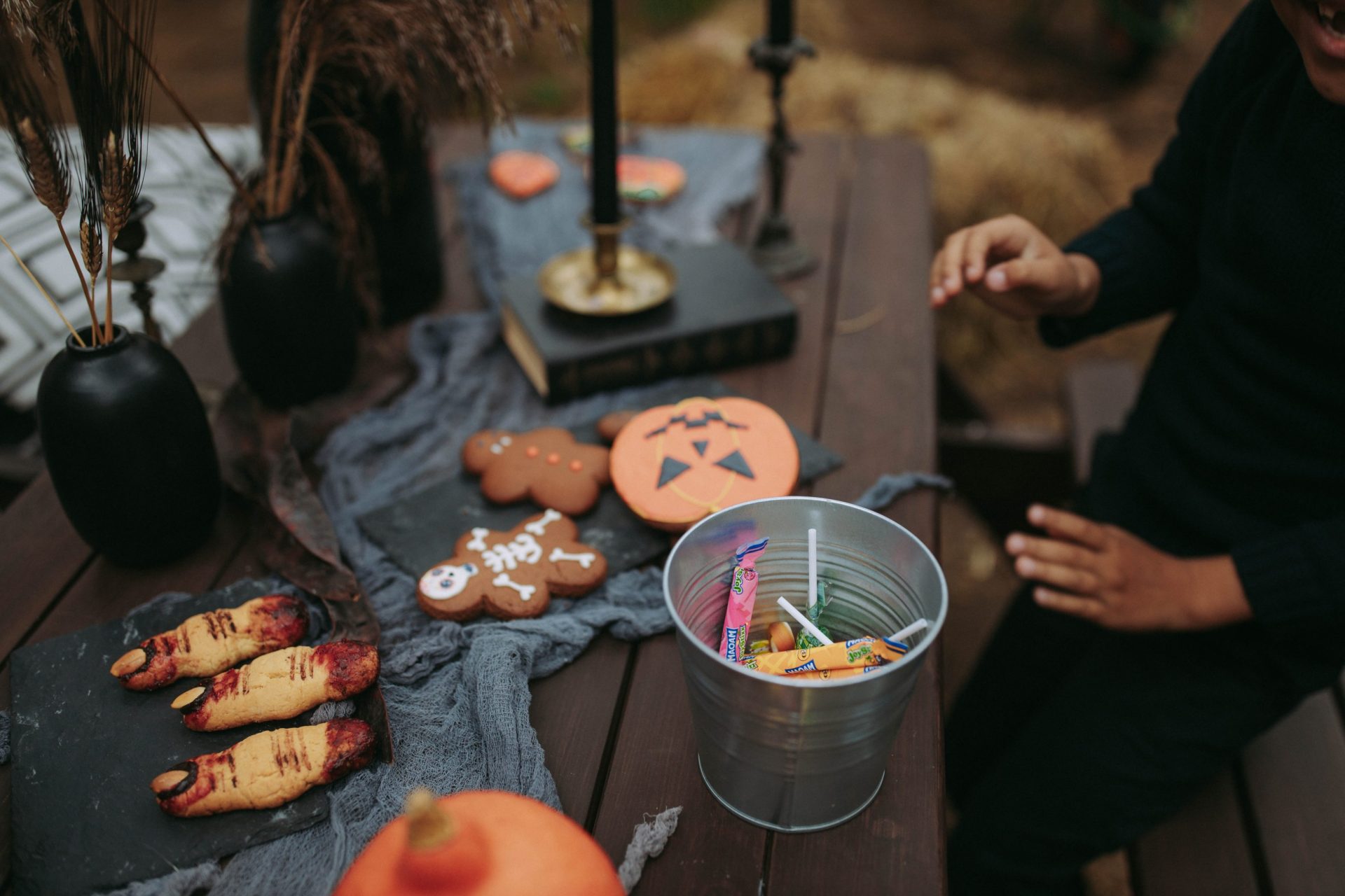 Photo of bucket of halloween treats