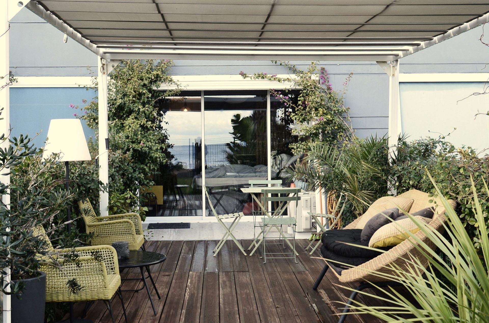 biophilic design of the house's terrace