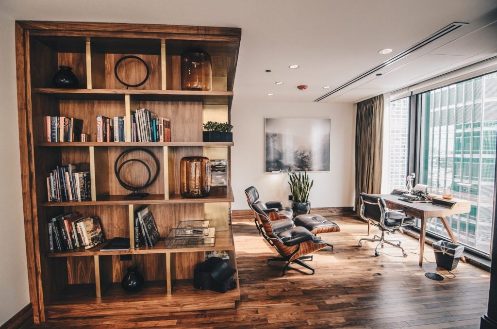 Bookshelf Divider for Open Plan House