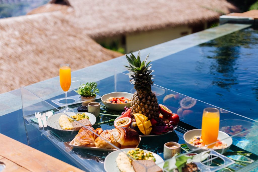 Floating Breakfast at the Pool