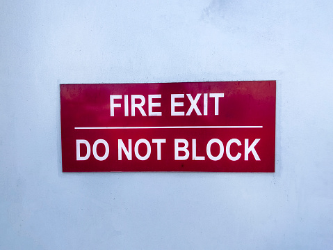 Photo of fire exit signage