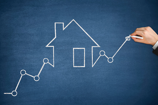 House real estate graph price investment mortgage