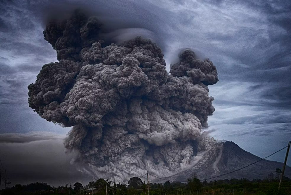During a Volcanic Eruption