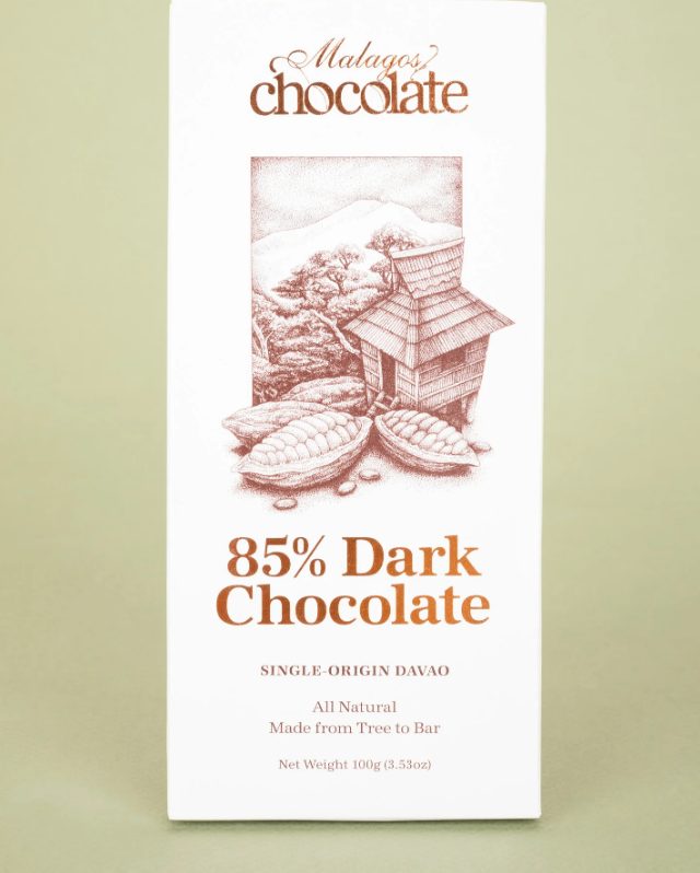 The Malagos Dark Chocolate 85% 100g Bar